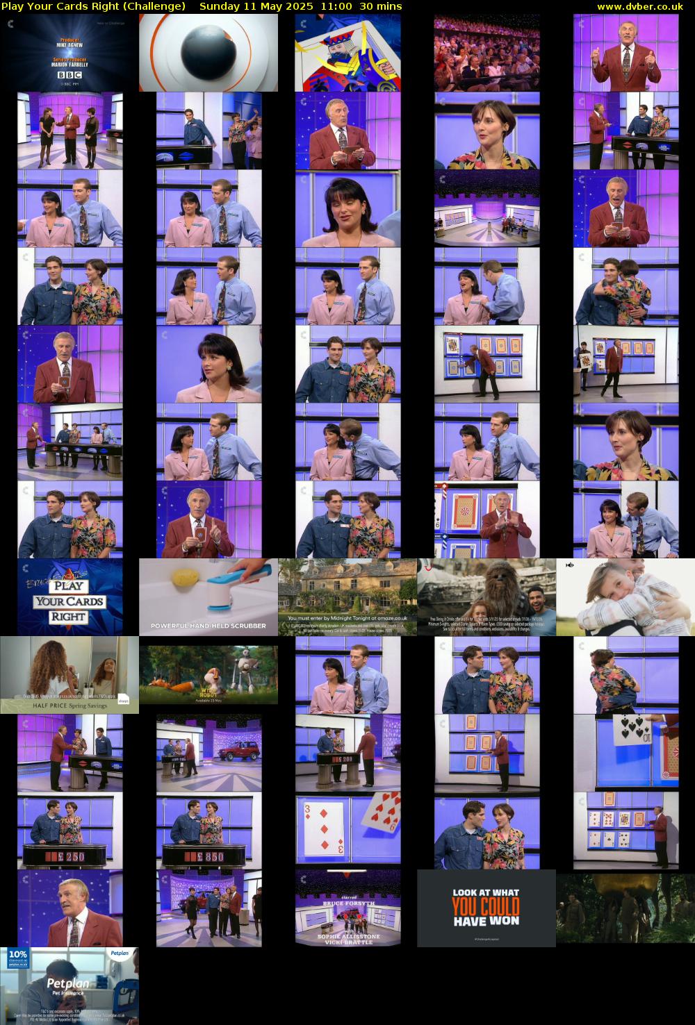 Play Your Cards Right (Challenge) Sunday 11 May 2025 11:00 - 11:30