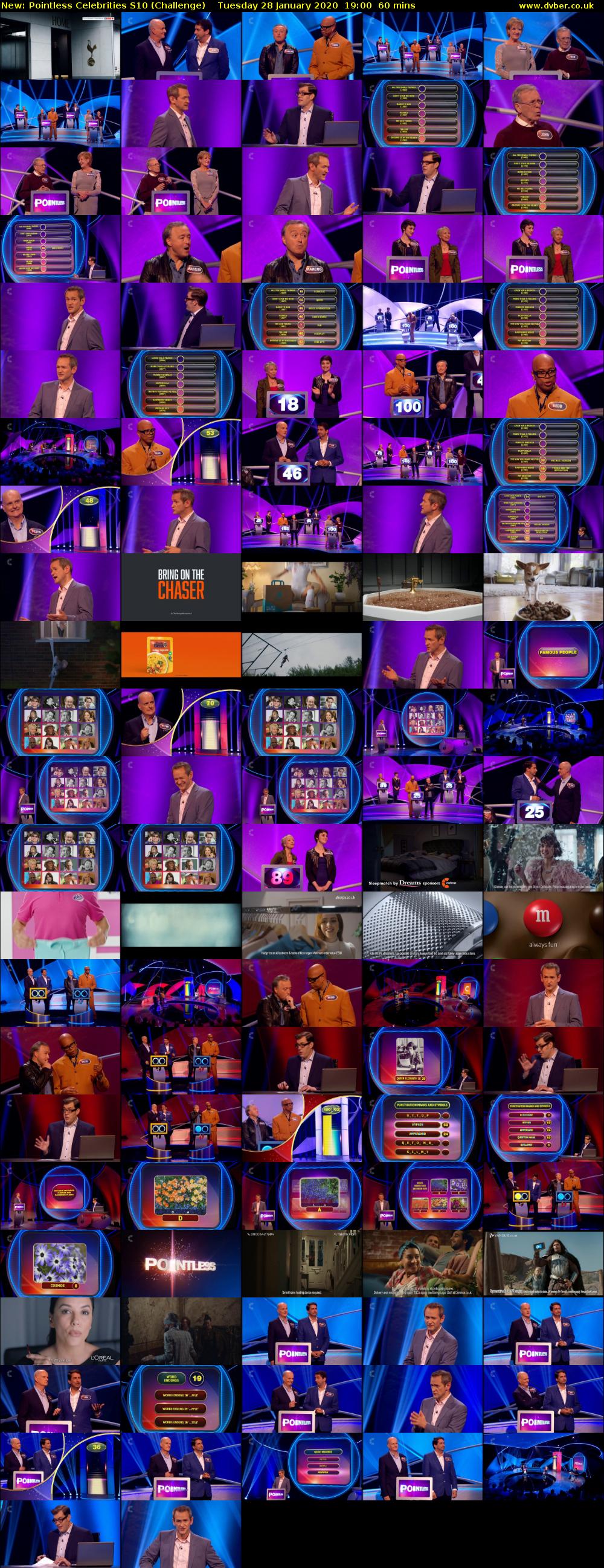 Pointless Celebrities S10 (Challenge) Tuesday 28 January 2020 19:00 - 20:00