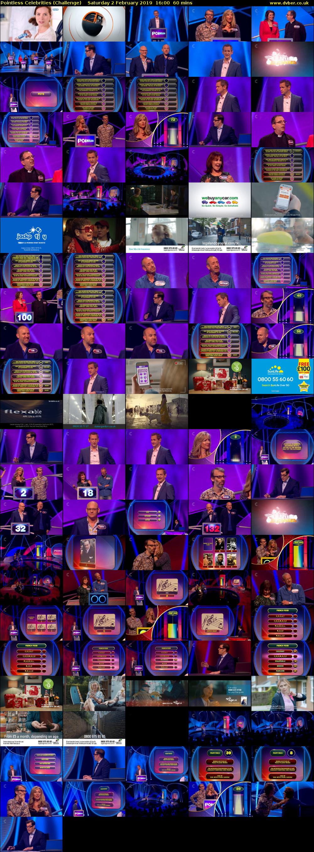 Pointless Celebrities (Challenge) Saturday 2 February 2019 16:00 - 17:00