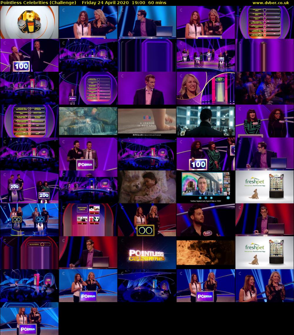 Pointless Celebrities (Challenge) Friday 24 April 2020 19:00 - 20:00