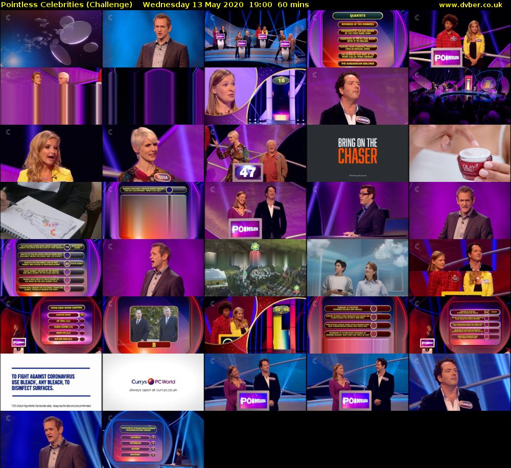 Pointless Celebrities (Challenge) Wednesday 13 May 2020 19:00 - 20:00
