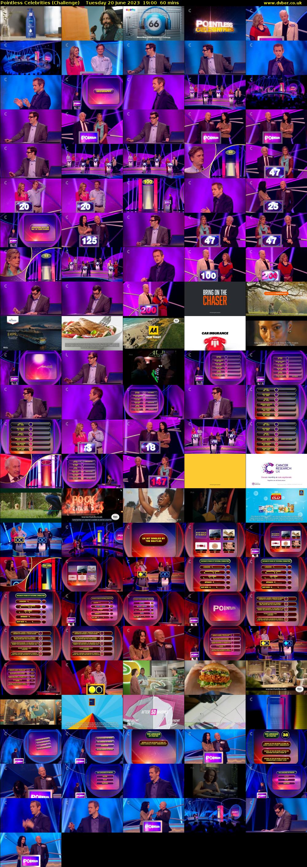 Pointless Celebrities (Challenge) Tuesday 20 June 2023 19:00 - 20:00