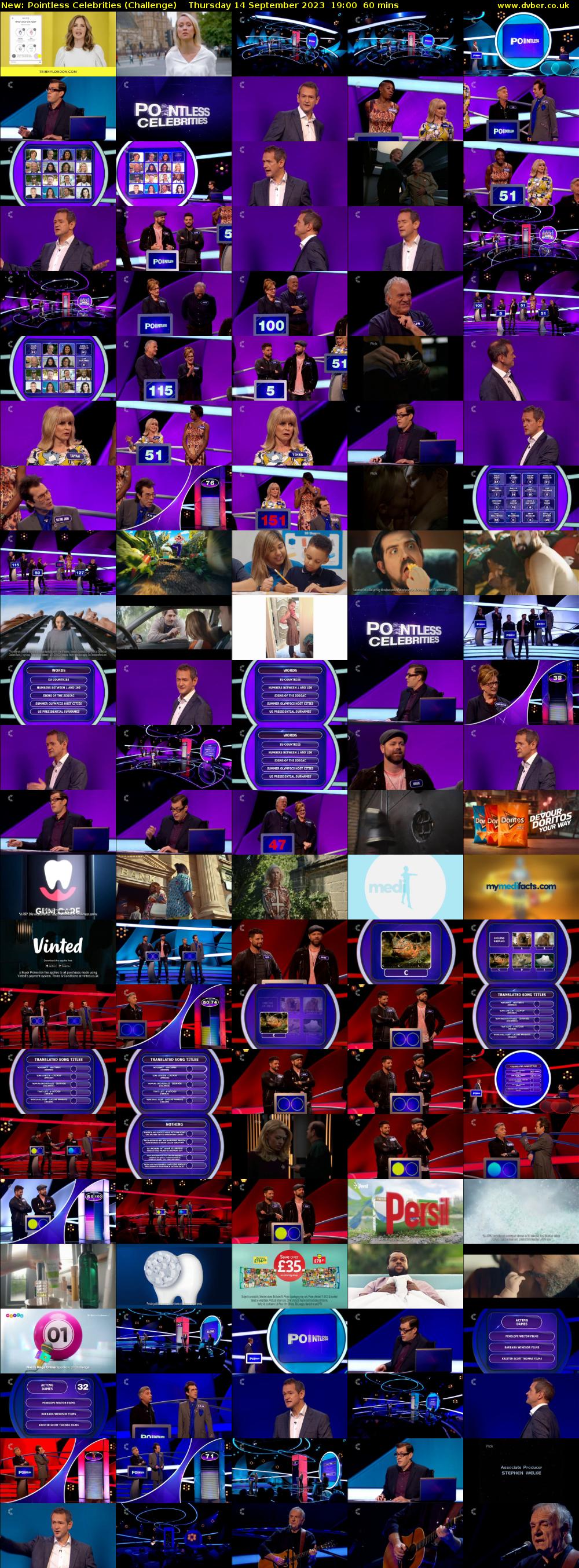 Pointless Celebrities (Challenge) Thursday 14 September 2023 19:00 - 20:00