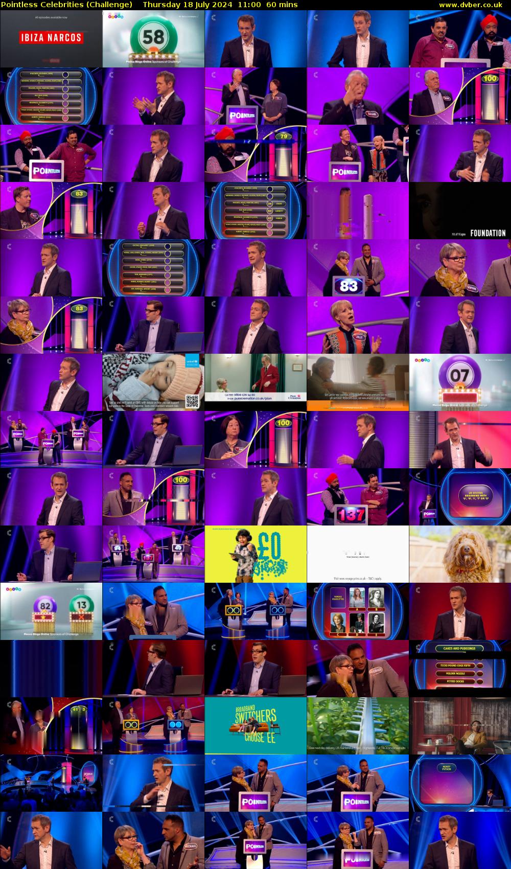 Pointless Celebrities (Challenge) Thursday 18 July 2024 11:00 - 12:00
