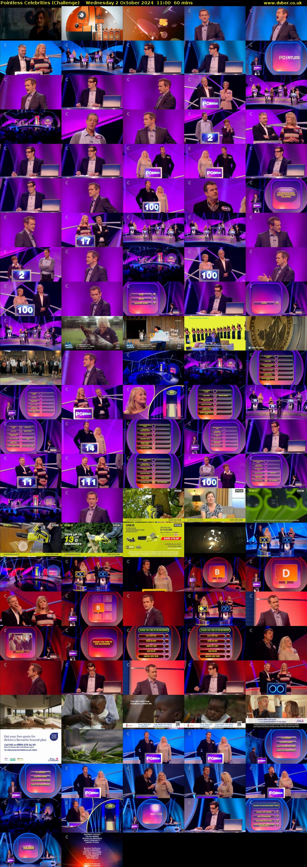 Pointless Celebrities (Challenge) Wednesday 2 October 2024 11:00 - 12:00