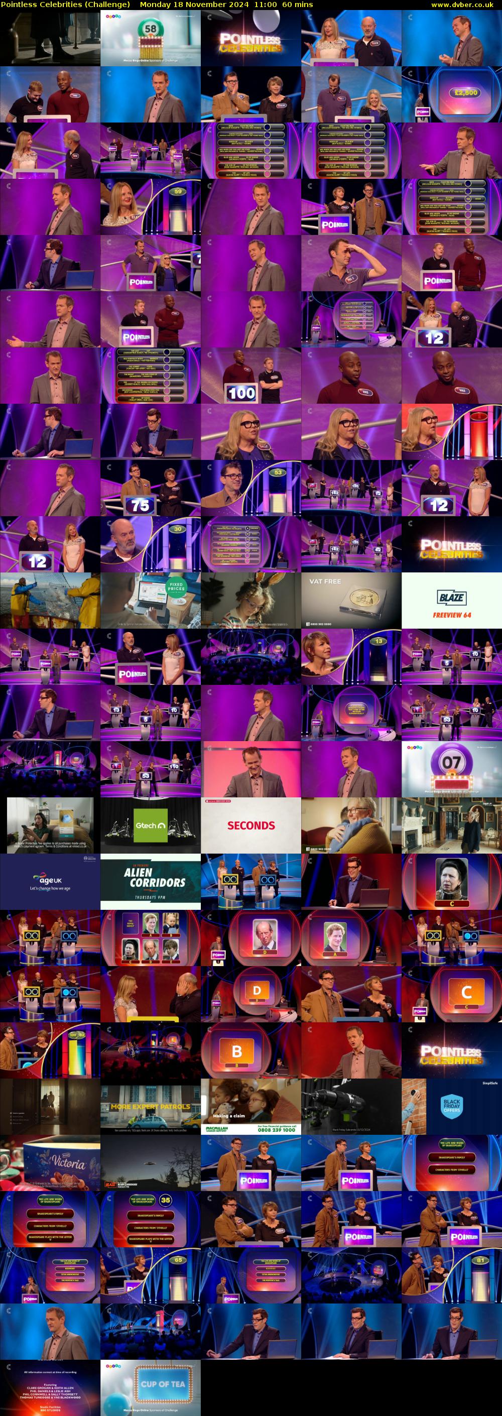 Pointless Celebrities (Challenge) Monday 18 November 2024 11:00 - 12:00