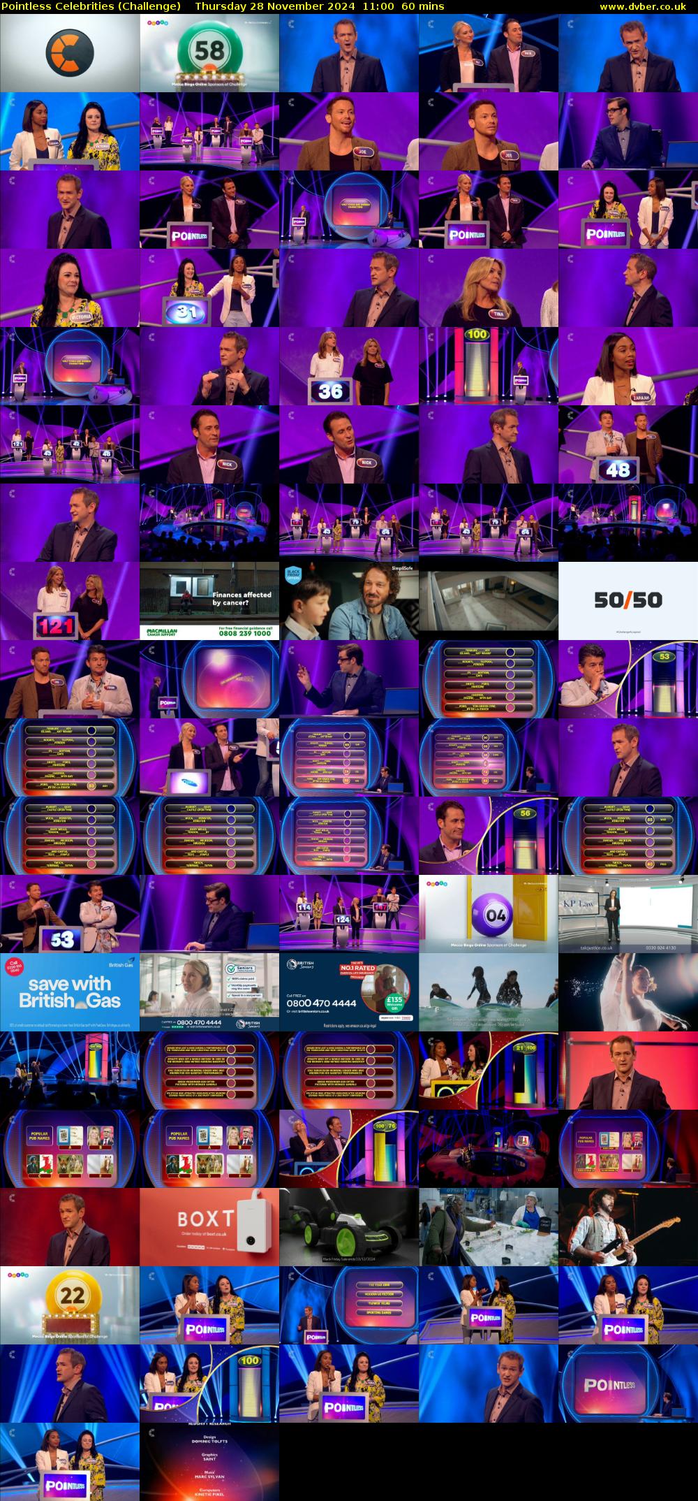 Pointless Celebrities (Challenge) Thursday 28 November 2024 11:00 - 12:00