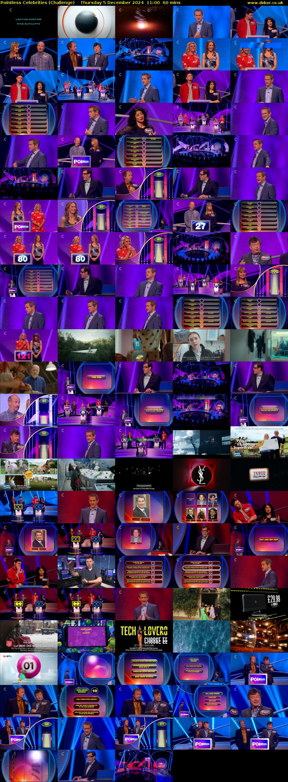Pointless Celebrities (Challenge) Thursday 5 December 2024 11:00 - 12:00