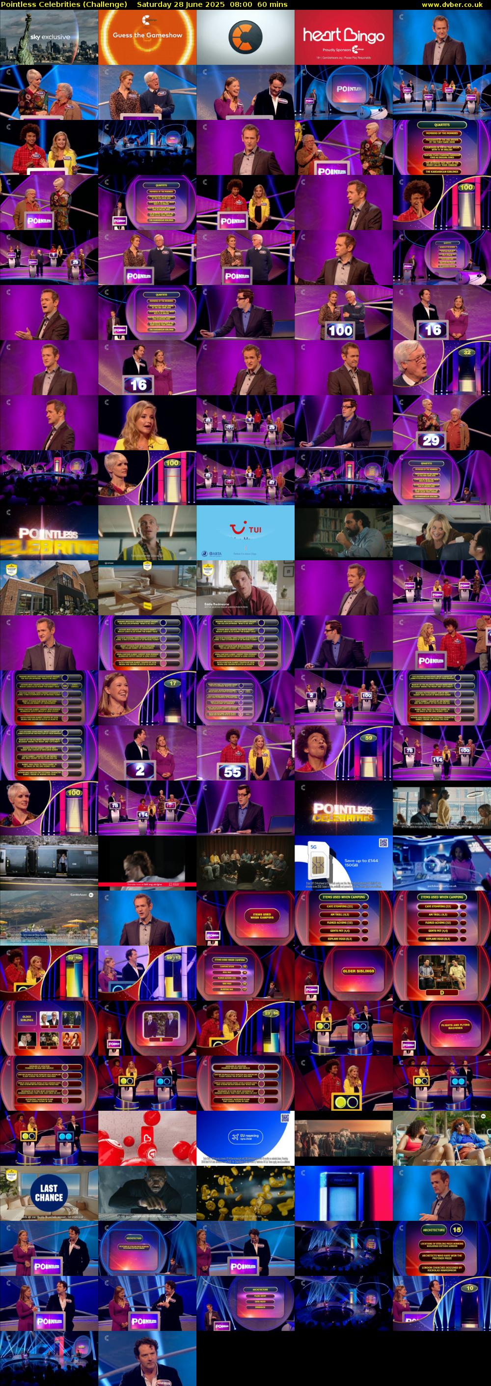 Pointless Celebrities (Challenge) Saturday 28 June 2025 08:00 - 09:00