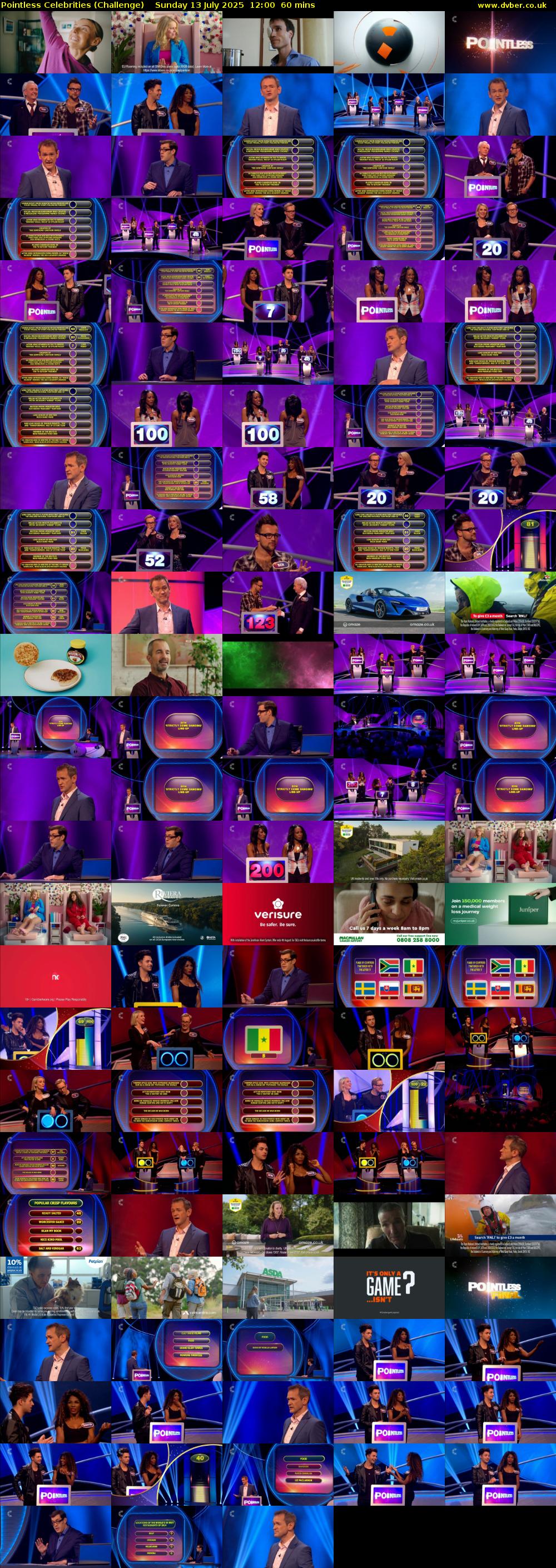 Pointless Celebrities (Challenge) Sunday 13 July 2025 12:00 - 13:00