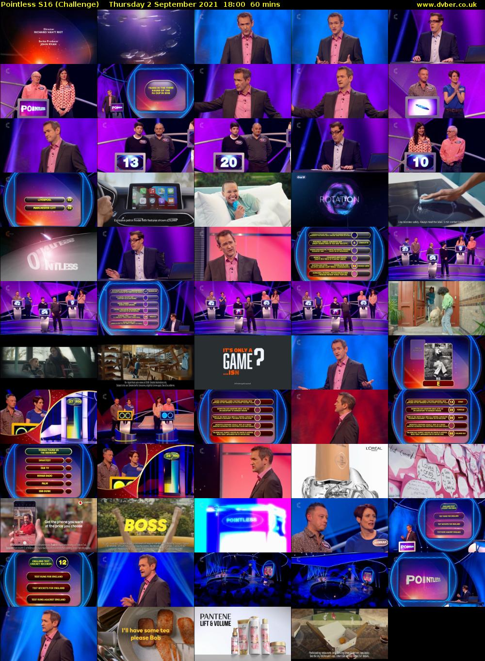 Pointless S16 (Challenge) Thursday 2 September 2021 19:00 - 20:00
