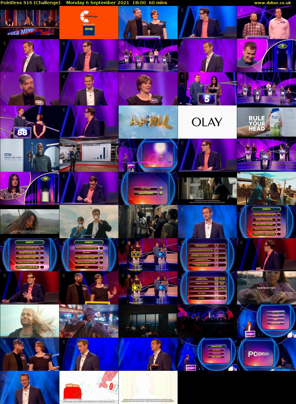 Pointless S16 (Challenge) Monday 6 September 2021 19:00 - 20:00
