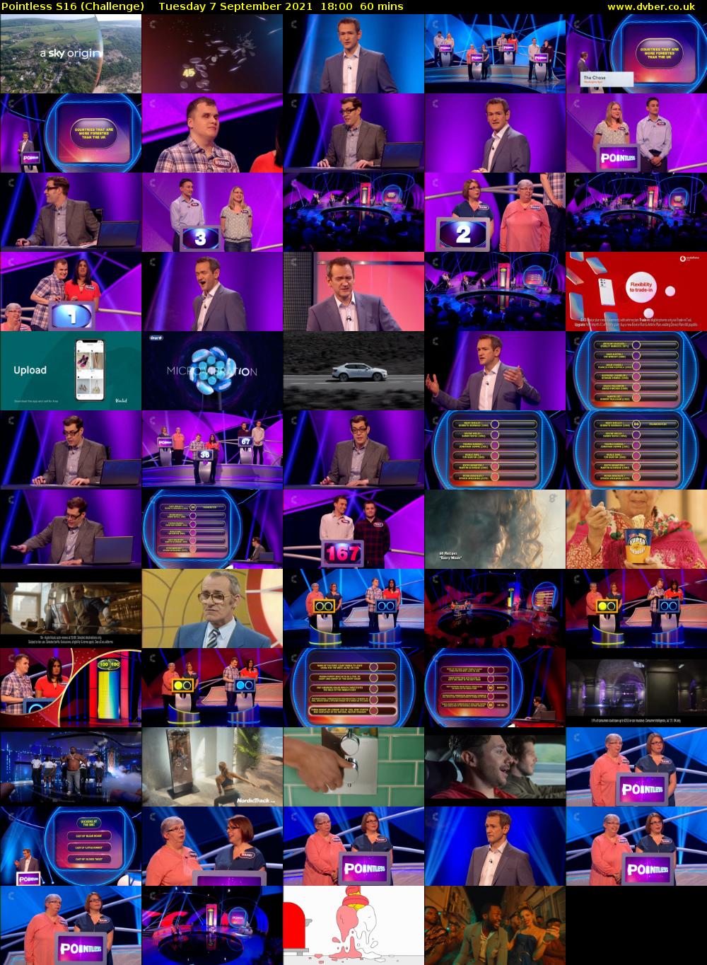 Pointless S16 (Challenge) Tuesday 7 September 2021 19:00 - 20:00