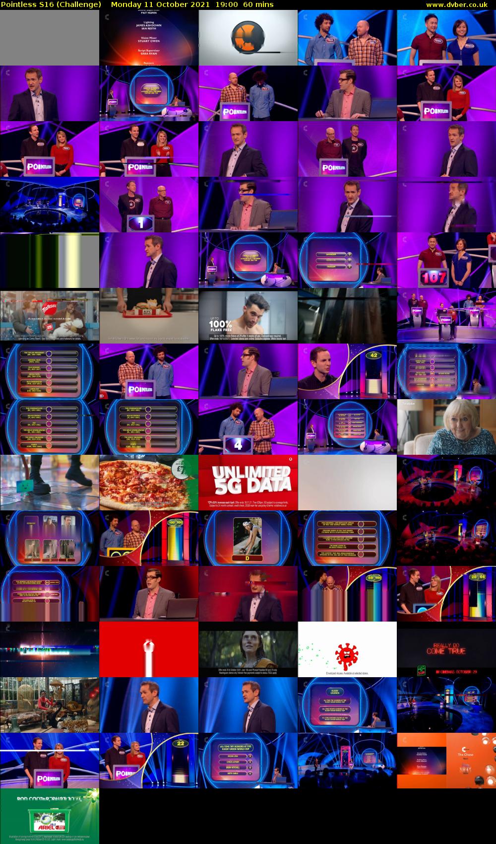 Pointless S16 (Challenge) Monday 11 October 2021 19:00 - 20:00