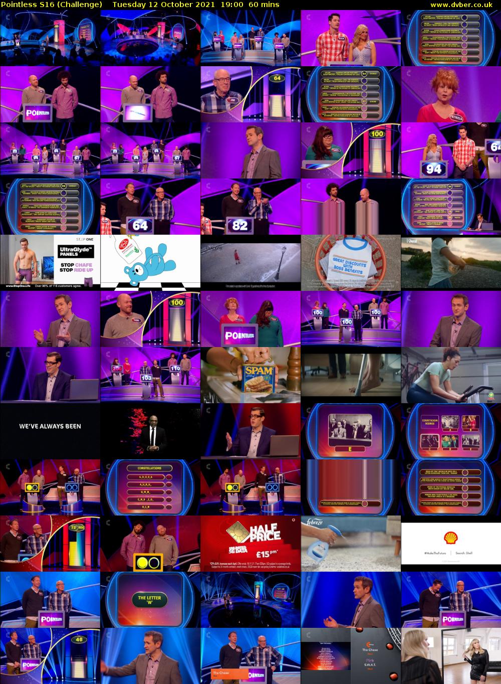 Pointless S16 (Challenge) Tuesday 12 October 2021 19:00 - 20:00
