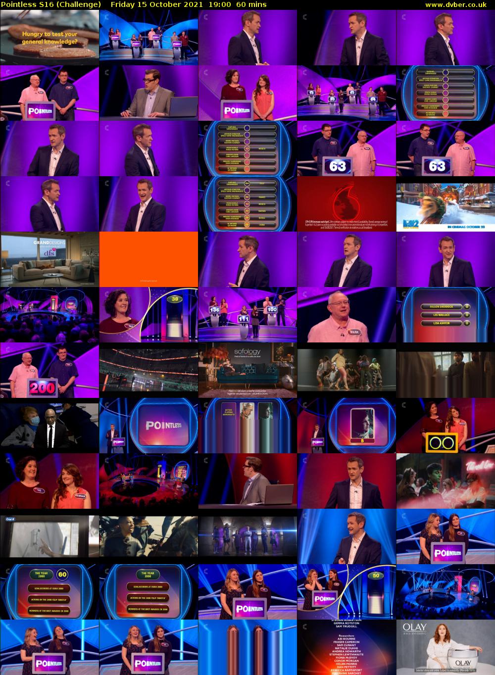 Pointless S16 (Challenge) Friday 15 October 2021 19:00 - 20:00