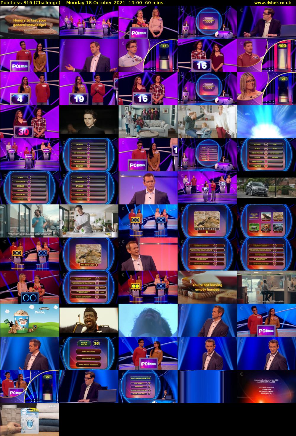 Pointless S16 (Challenge) Monday 18 October 2021 19:00 - 20:00