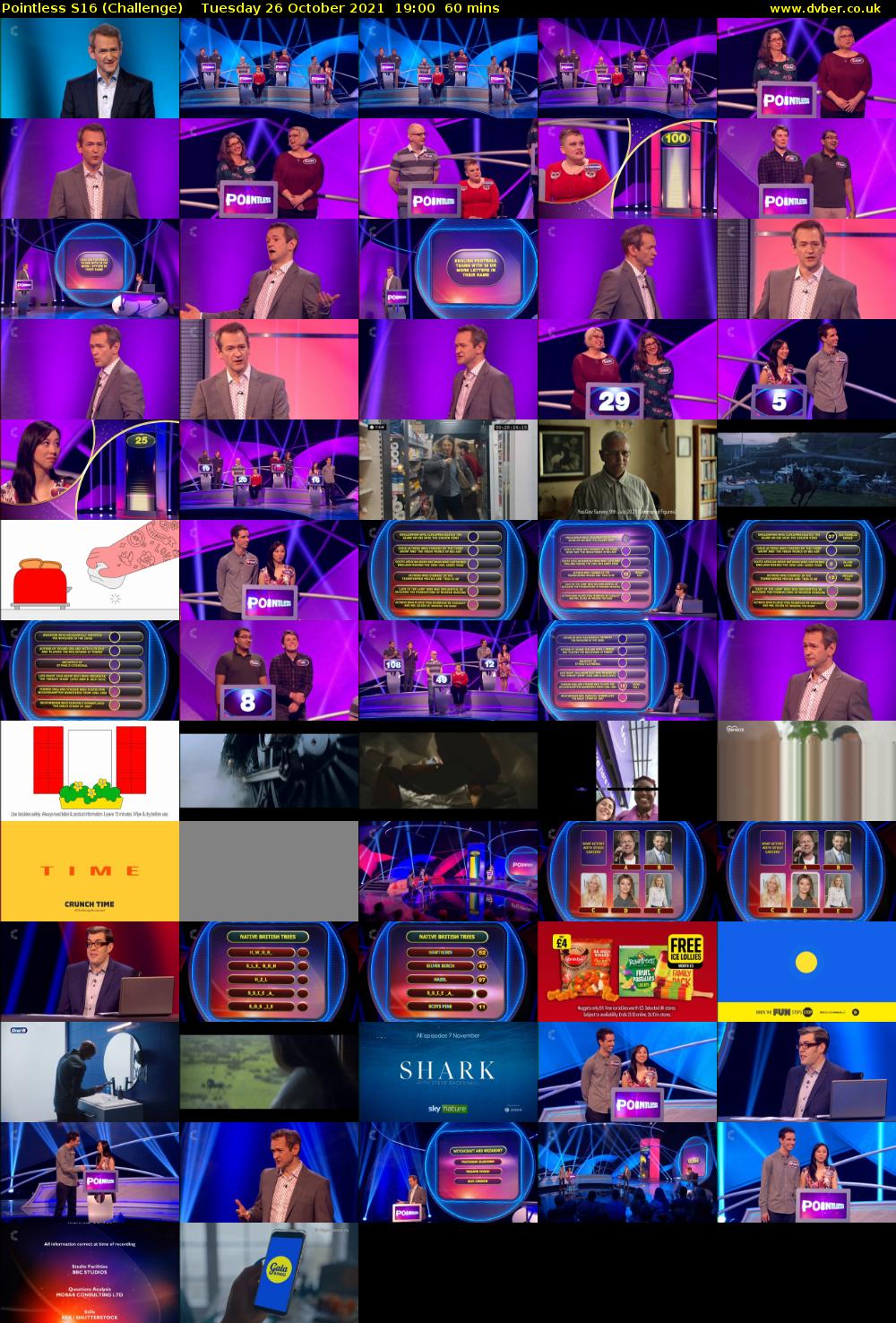 Pointless S16 (Challenge) Tuesday 26 October 2021 19:00 - 20:00