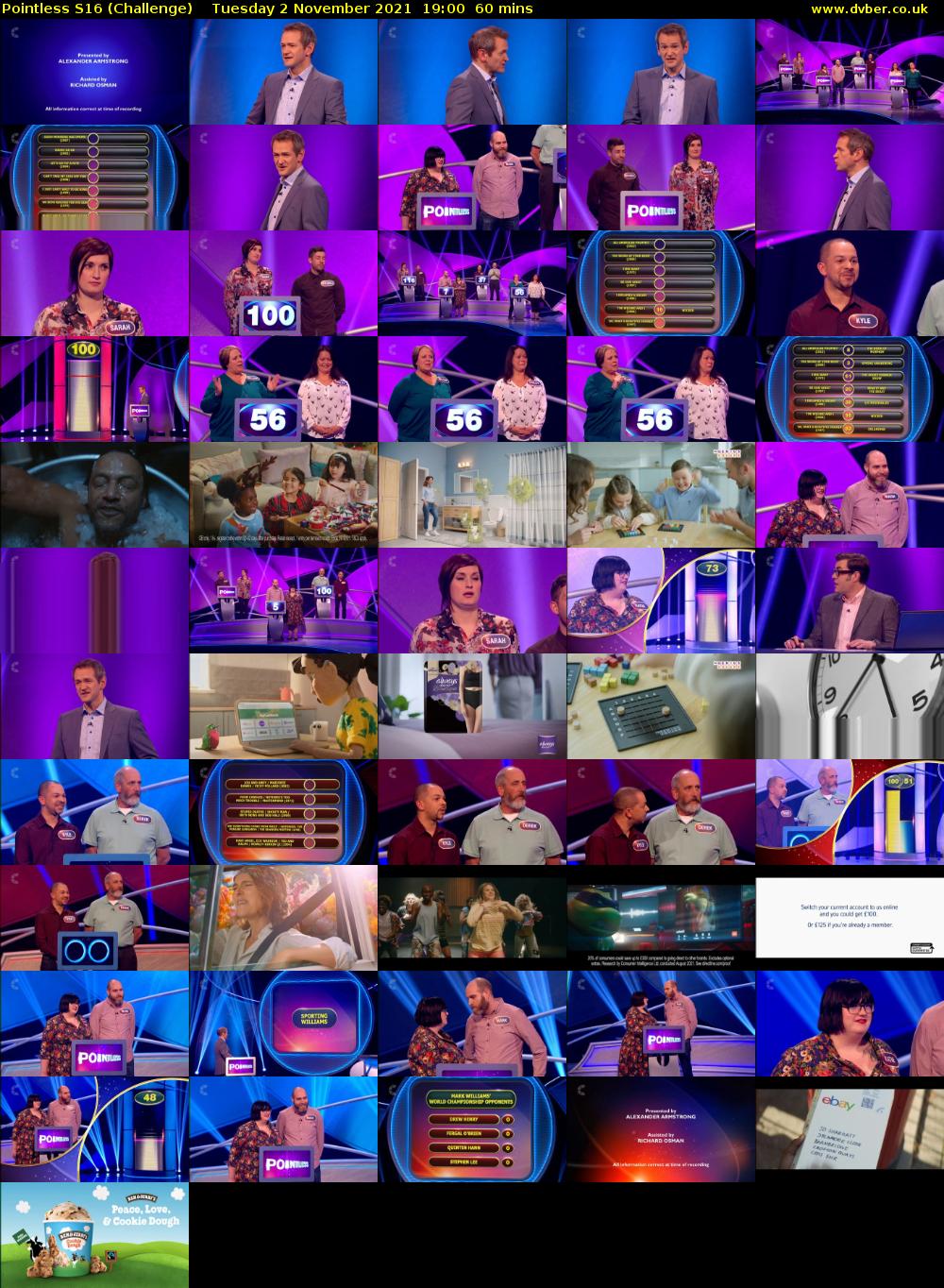 Pointless S16 (Challenge) Tuesday 2 November 2021 19:00 - 20:00