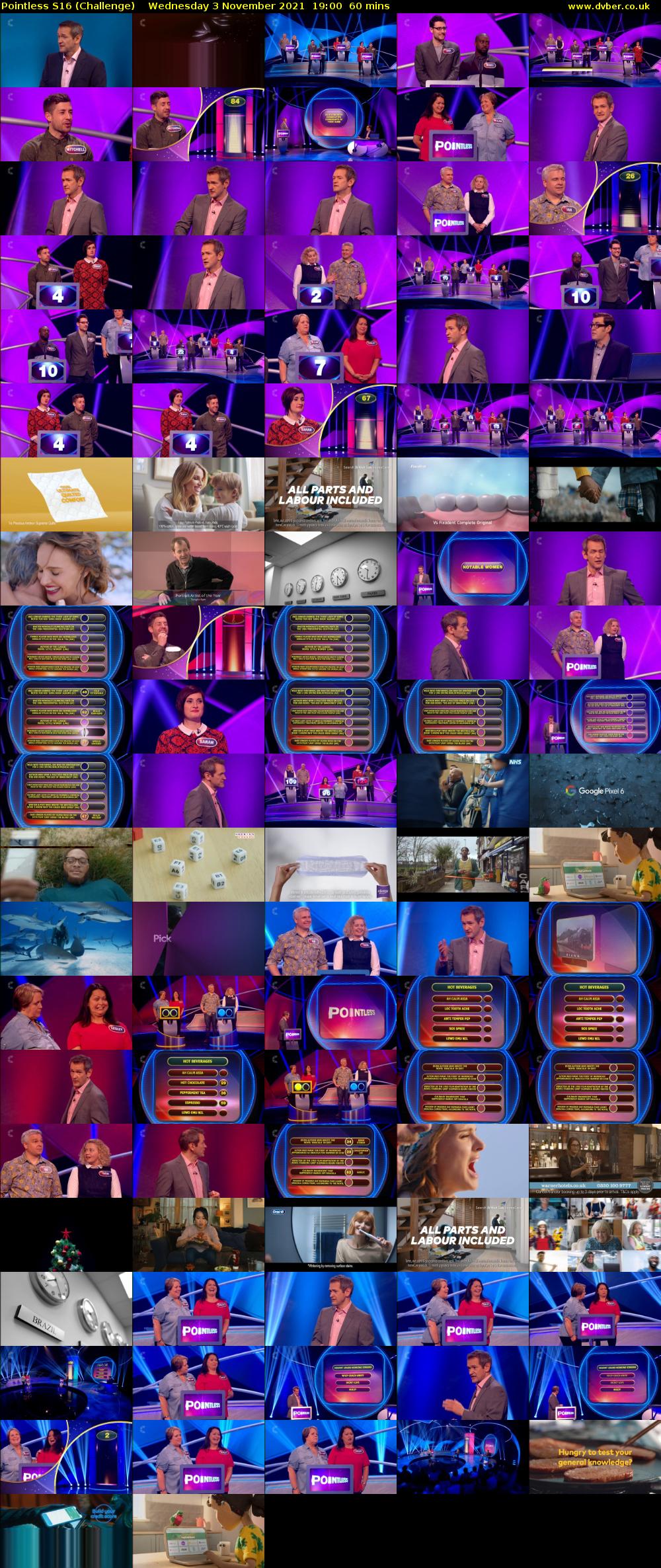 Pointless S16 (Challenge) Wednesday 3 November 2021 19:00 - 20:00