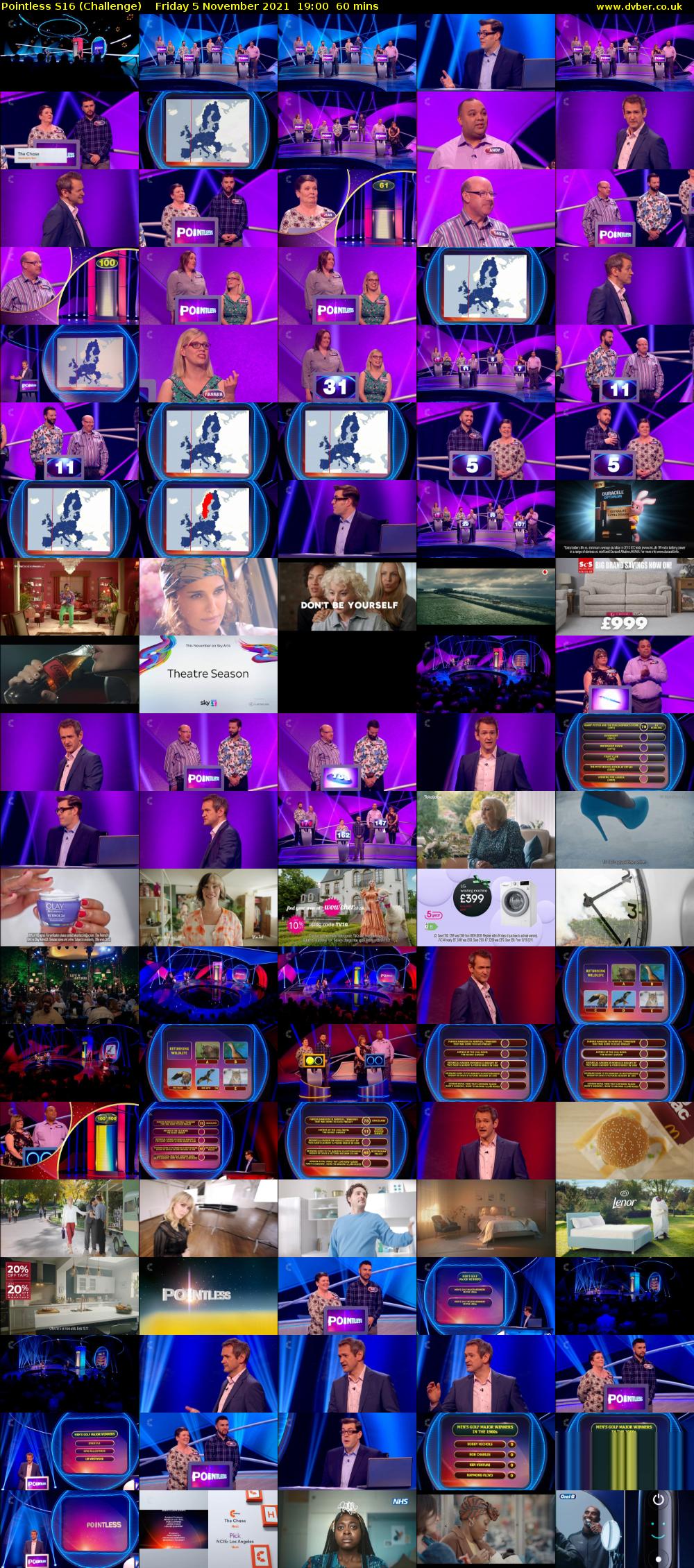 Pointless S16 (Challenge) Friday 5 November 2021 19:00 - 20:00