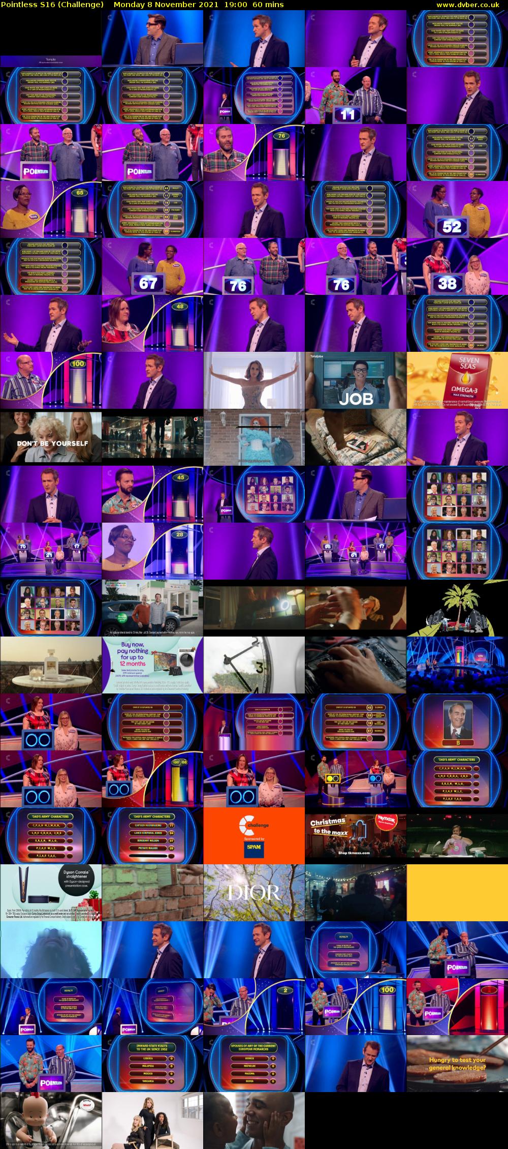 Pointless S16 (Challenge) Monday 8 November 2021 19:00 - 20:00