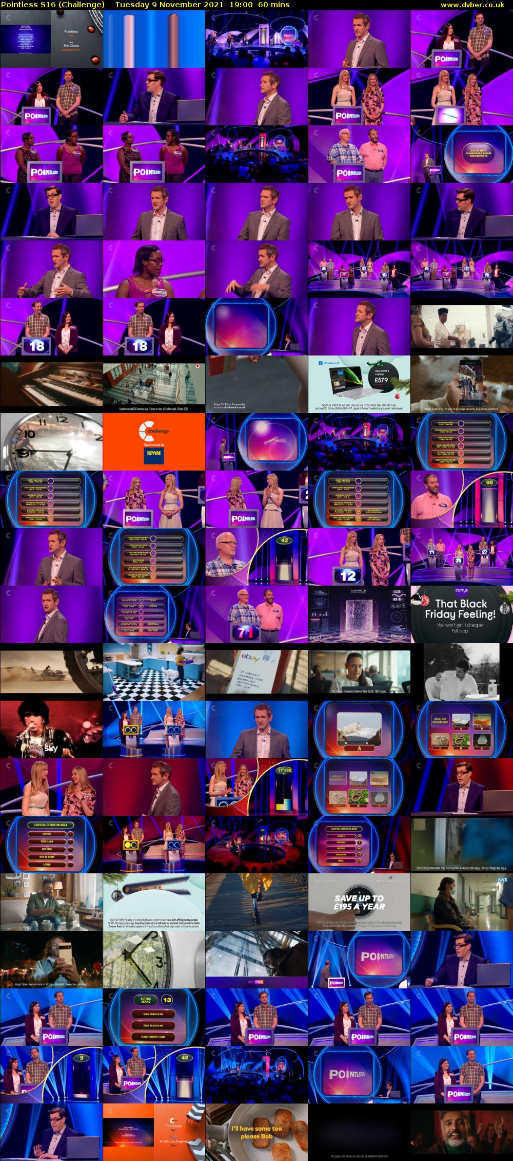Pointless S16 (Challenge) Tuesday 9 November 2021 19:00 - 20:00