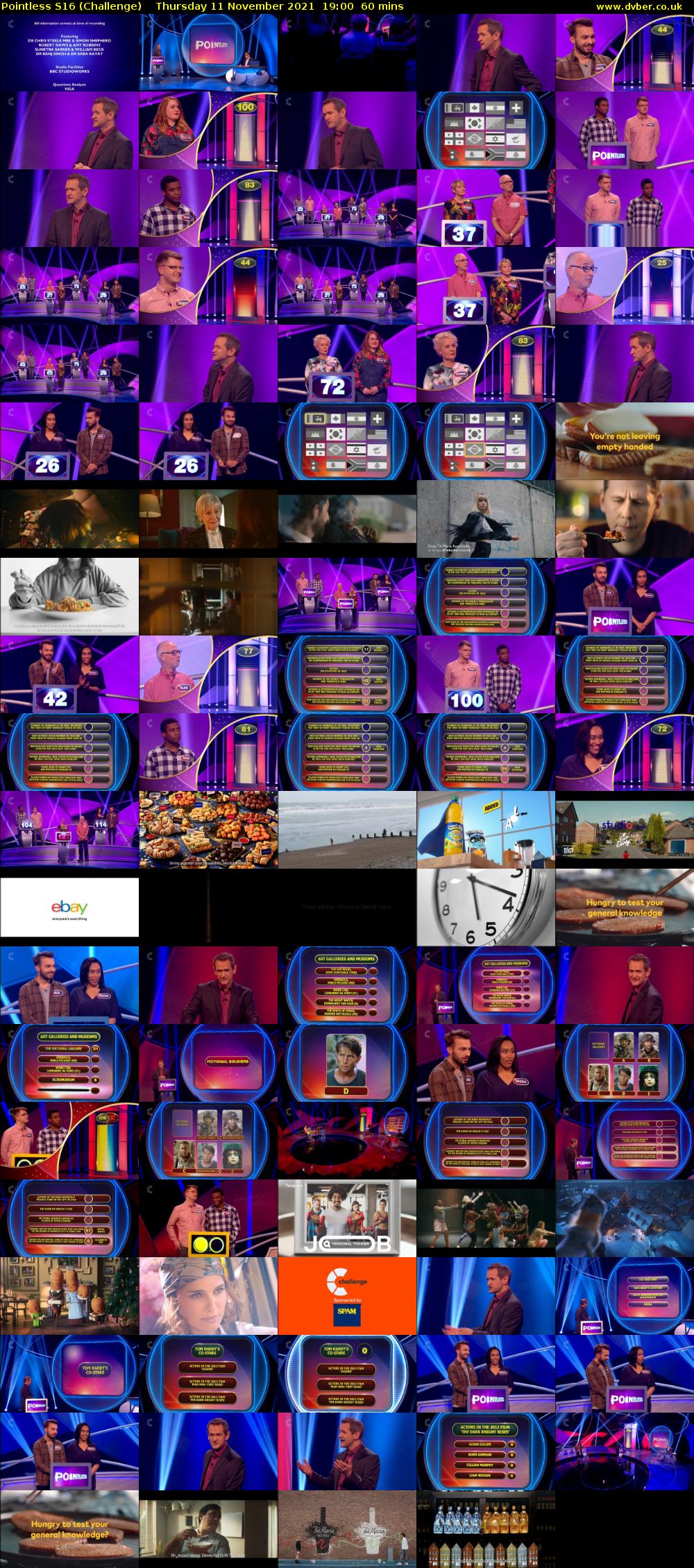 Pointless S16 (Challenge) Thursday 11 November 2021 19:00 - 20:00