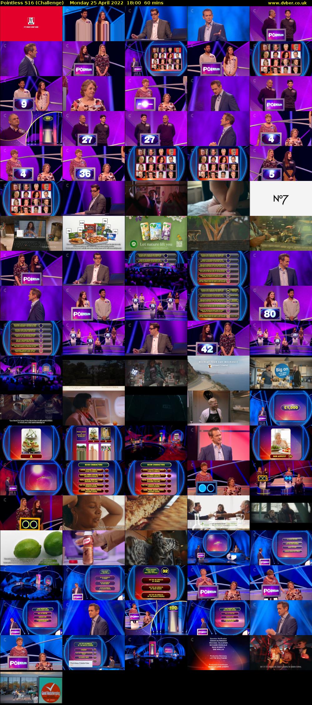 Pointless S16 (Challenge) Monday 25 April 2022 18:00 - 19:00