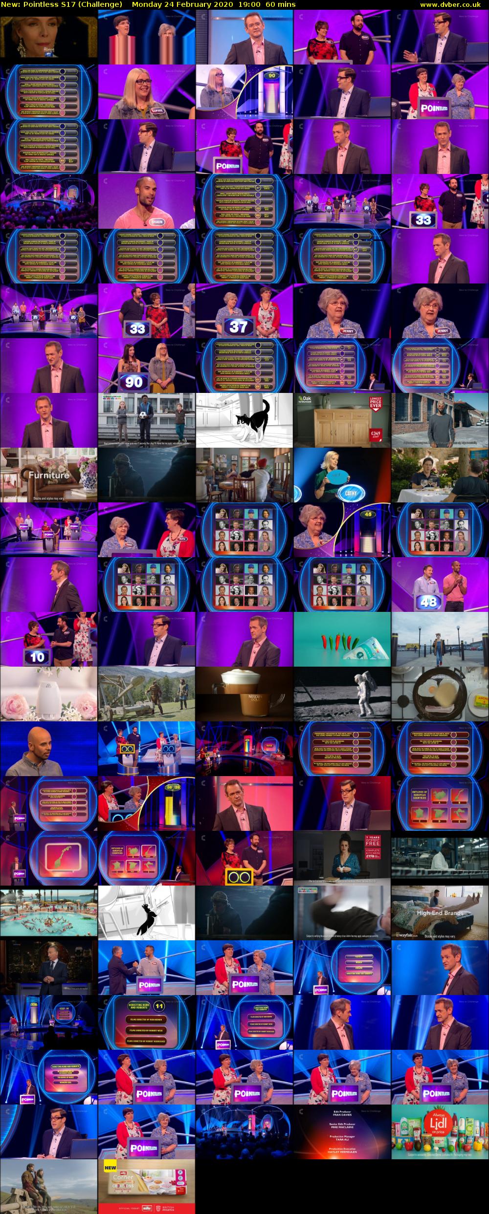 Pointless S17 (Challenge) Monday 24 February 2020 19:00 - 20:00