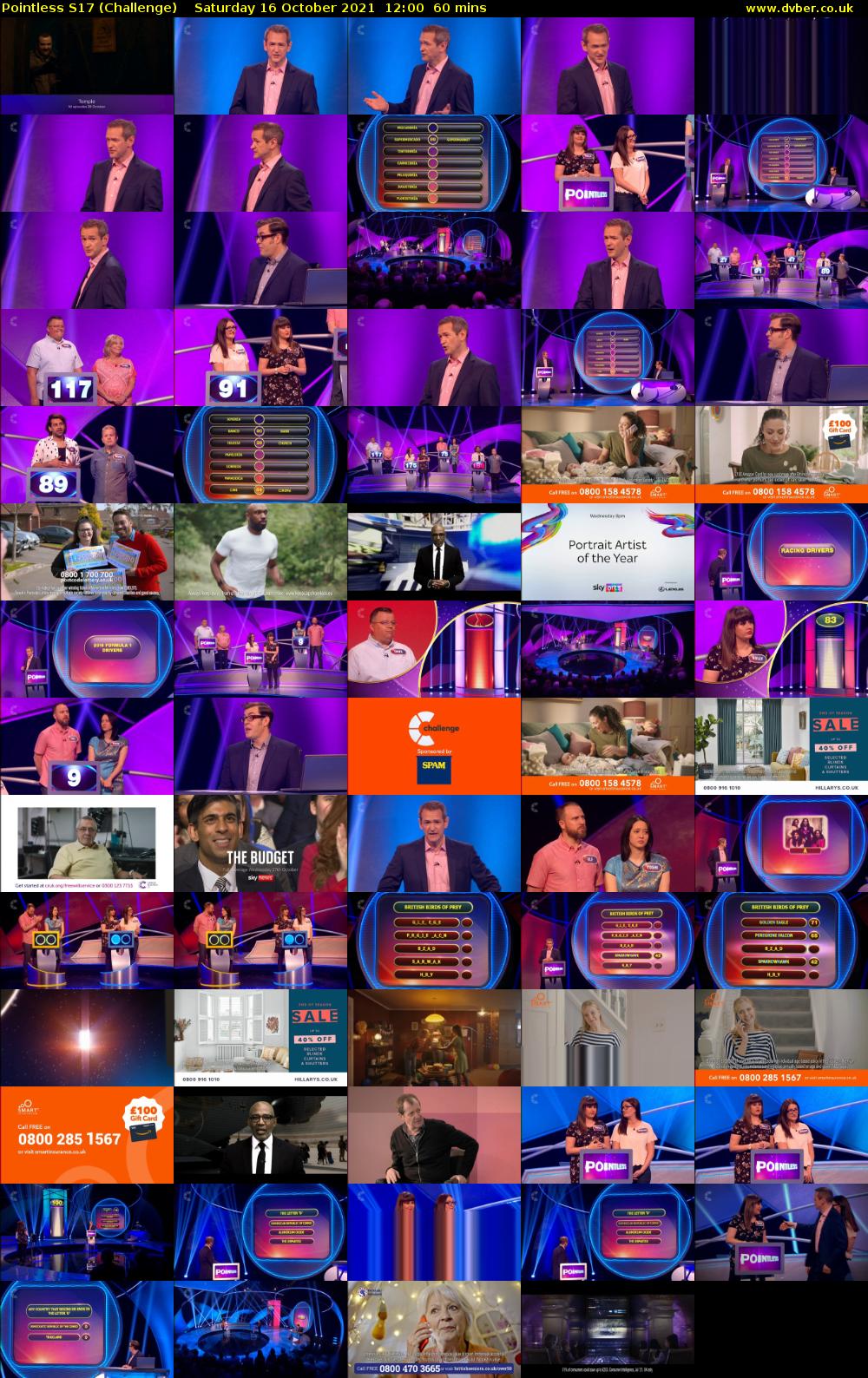 Pointless S17 (Challenge) Saturday 16 October 2021 12:00 - 13:00