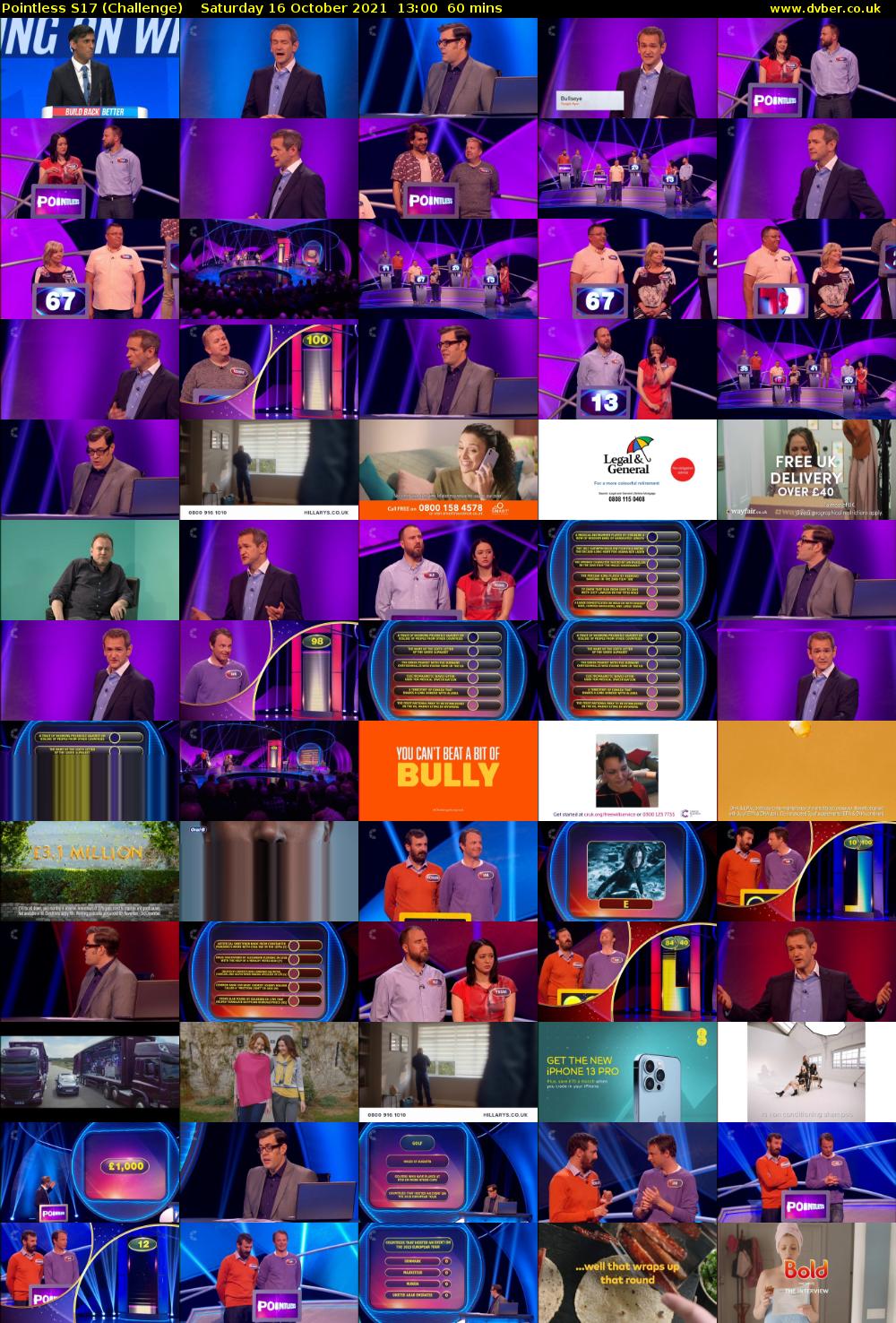 Pointless S17 (Challenge) Saturday 16 October 2021 13:00 - 14:00