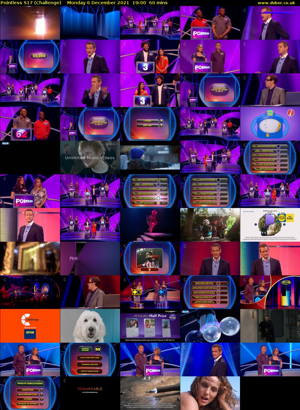 Pointless S17 (Challenge) Monday 6 December 2021 19:00 - 20:00