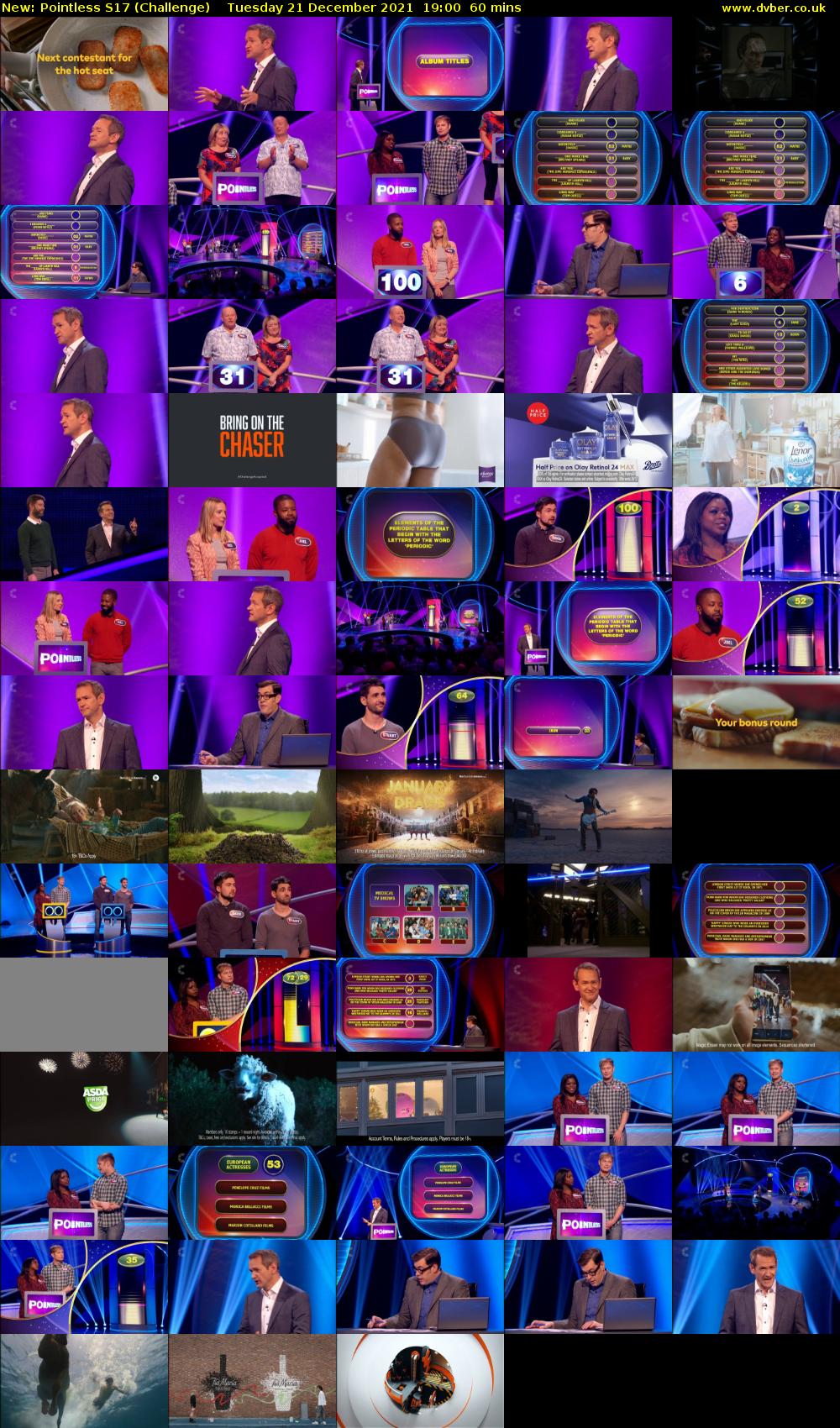 Pointless S17 (Challenge) Tuesday 21 December 2021 19:00 - 20:00