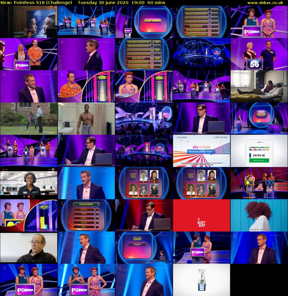 Pointless S18 (Challenge) Tuesday 30 June 2020 19:00 - 20:00