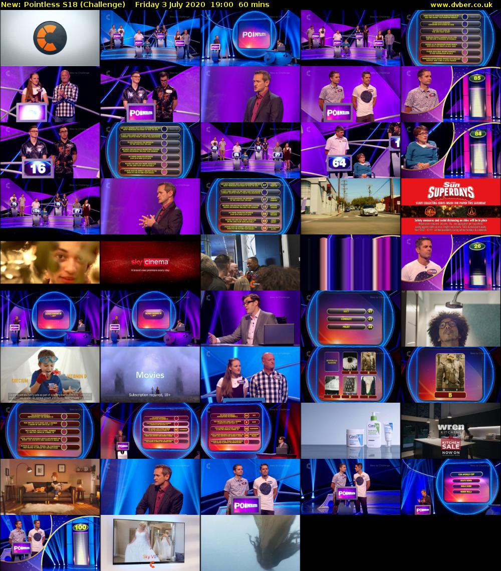 Pointless S18 (Challenge) Friday 3 July 2020 19:00 - 20:00