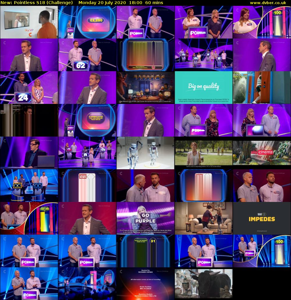 Pointless S18 (Challenge) Monday 20 July 2020 18:00 - 19:00