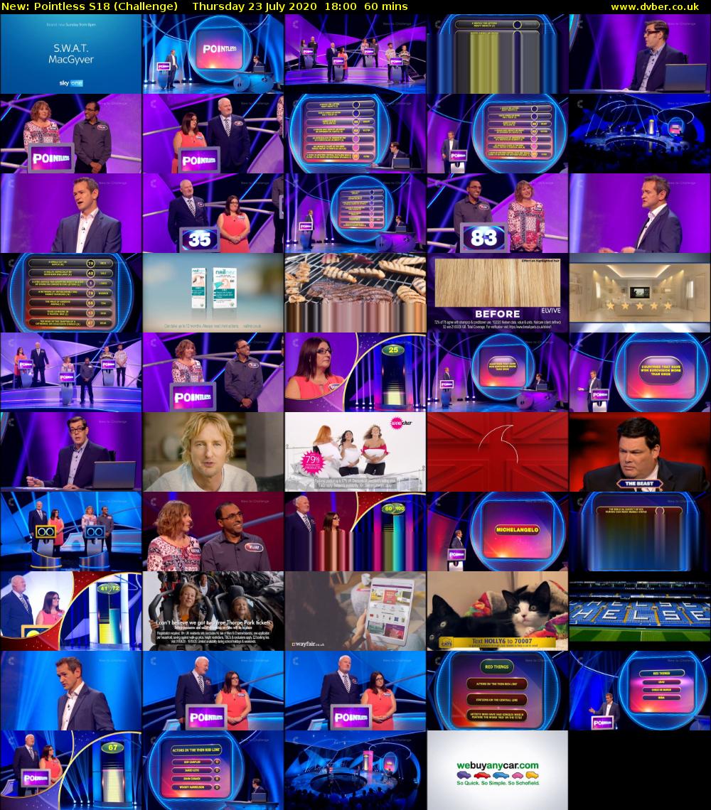 Pointless S18 (Challenge) Thursday 23 July 2020 18:00 - 19:00