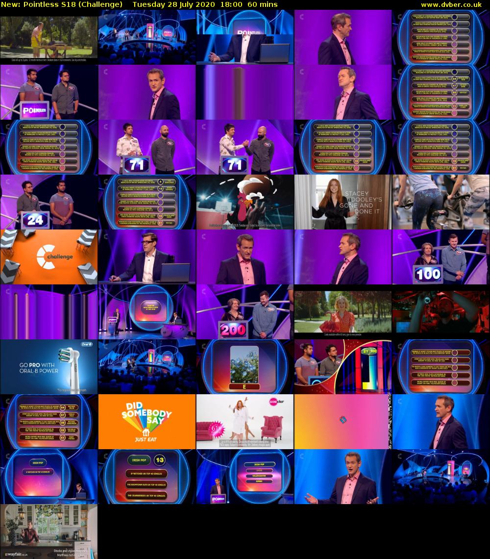 Pointless S18 (Challenge) Tuesday 28 July 2020 18:00 - 19:00
