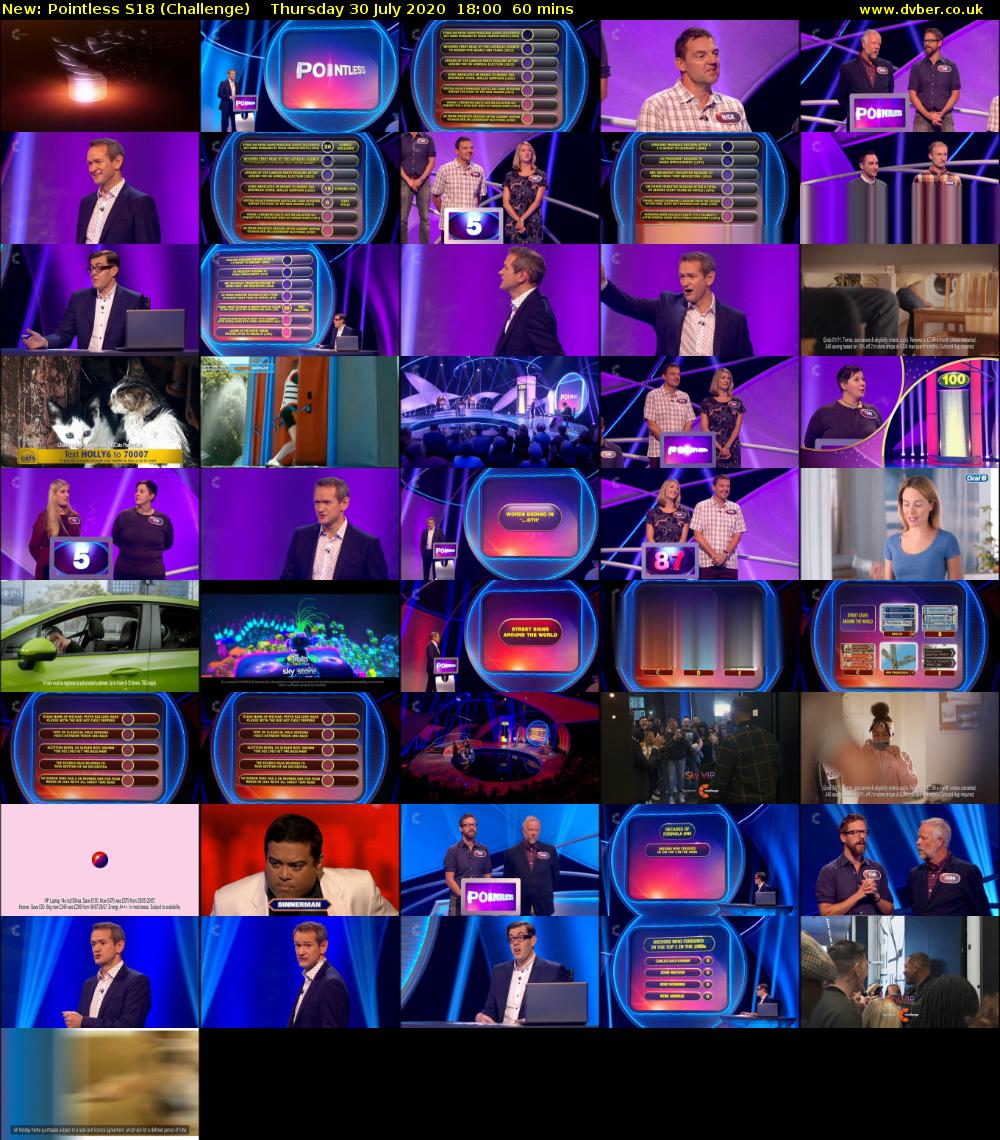 Pointless S18 (Challenge) Thursday 30 July 2020 18:00 - 19:00