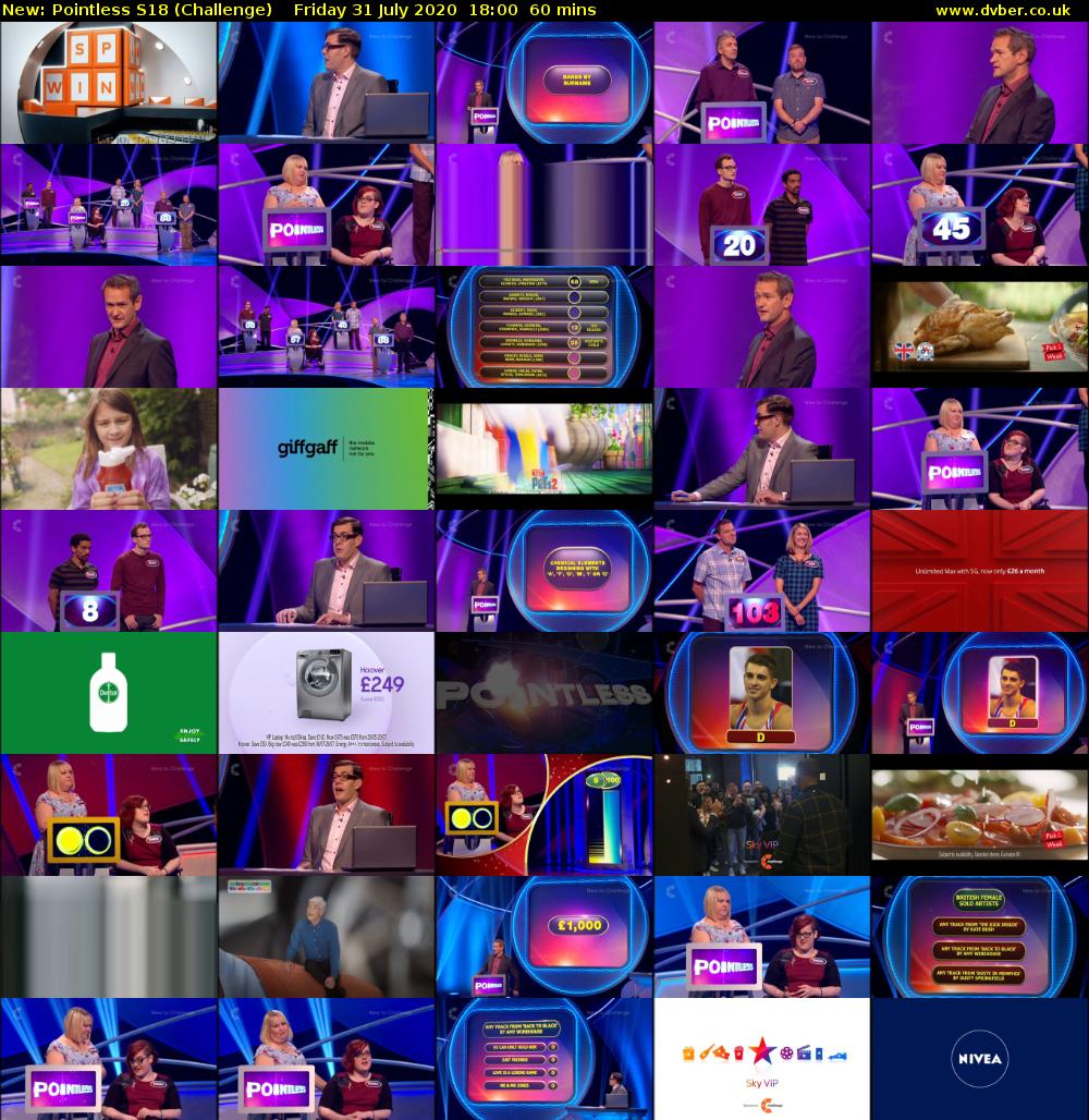 Pointless S18 (Challenge) Friday 31 July 2020 18:00 - 19:00
