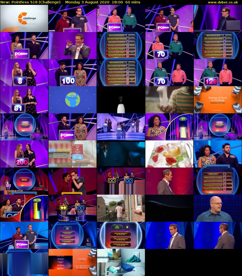 Pointless S18 (Challenge) Monday 3 August 2020 18:00 - 19:00