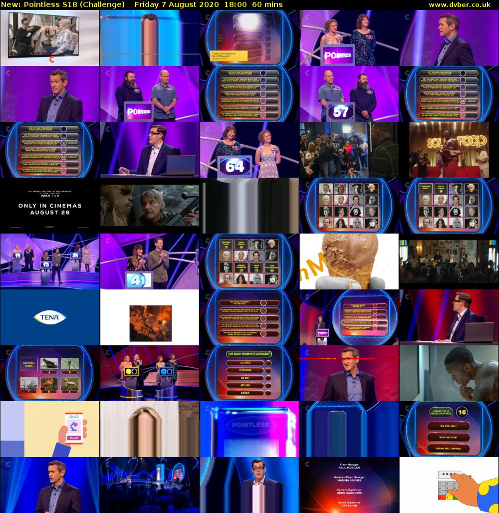 Pointless S18 (Challenge) Friday 7 August 2020 18:00 - 19:00