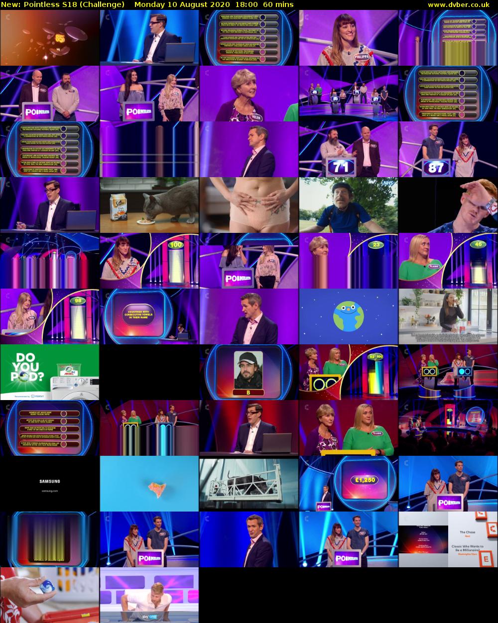 Pointless S18 (Challenge) Monday 10 August 2020 18:00 - 19:00