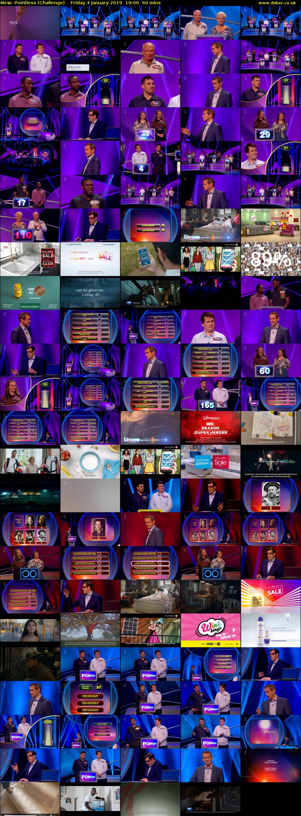 Pointless (Challenge) Friday 4 January 2019 19:00 - 20:00