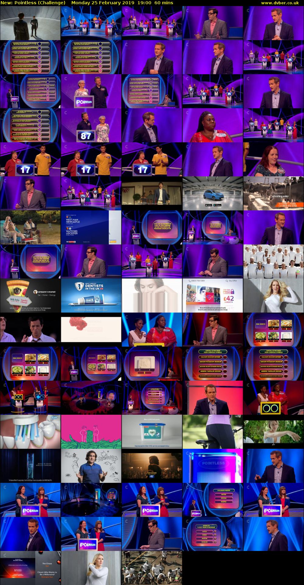 Pointless (Challenge) Monday 25 February 2019 19:00 - 20:00