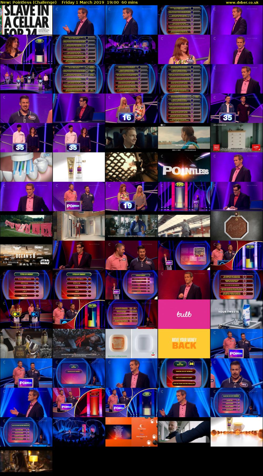 Pointless (Challenge) Friday 1 March 2019 19:00 - 20:00