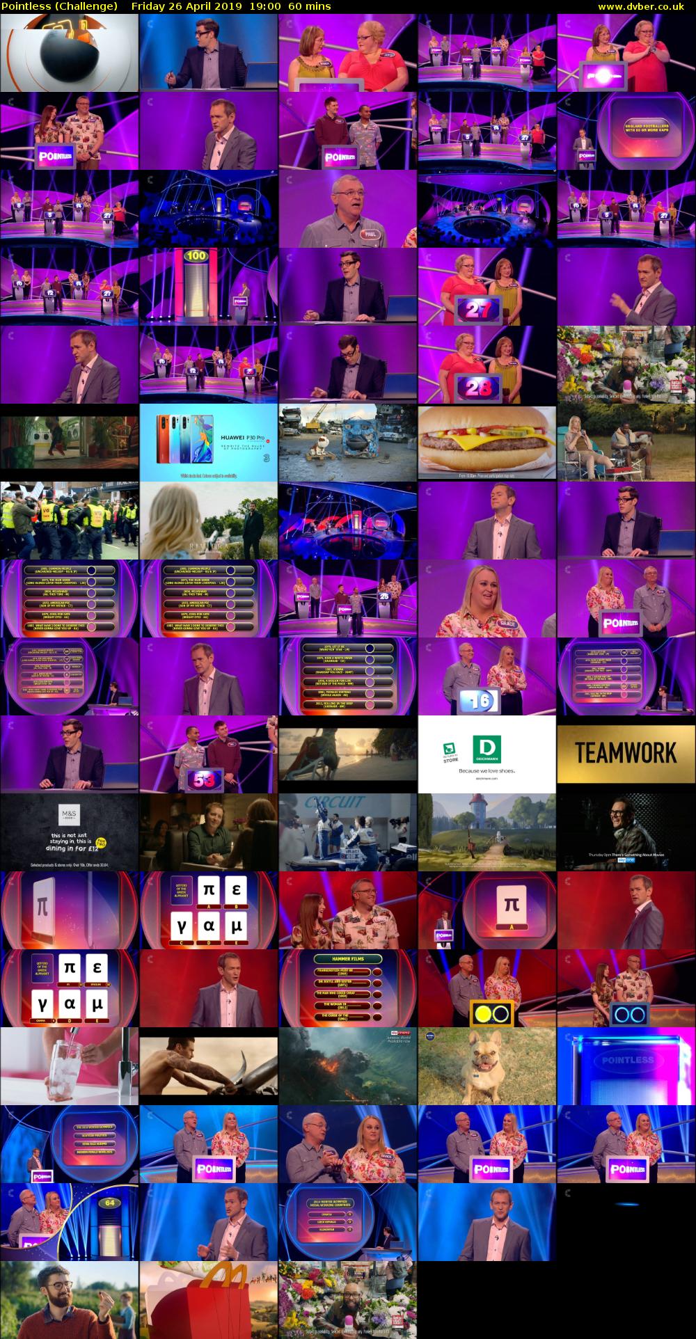 Pointless (Challenge) Friday 26 April 2019 19:00 - 20:00