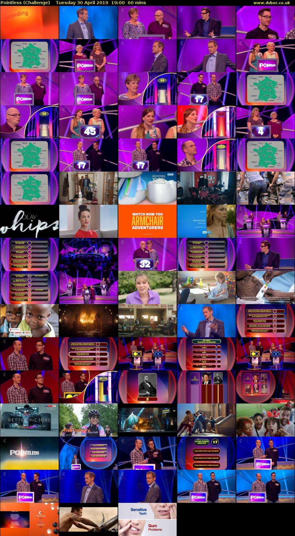Pointless (Challenge) Tuesday 30 April 2019 19:00 - 20:00