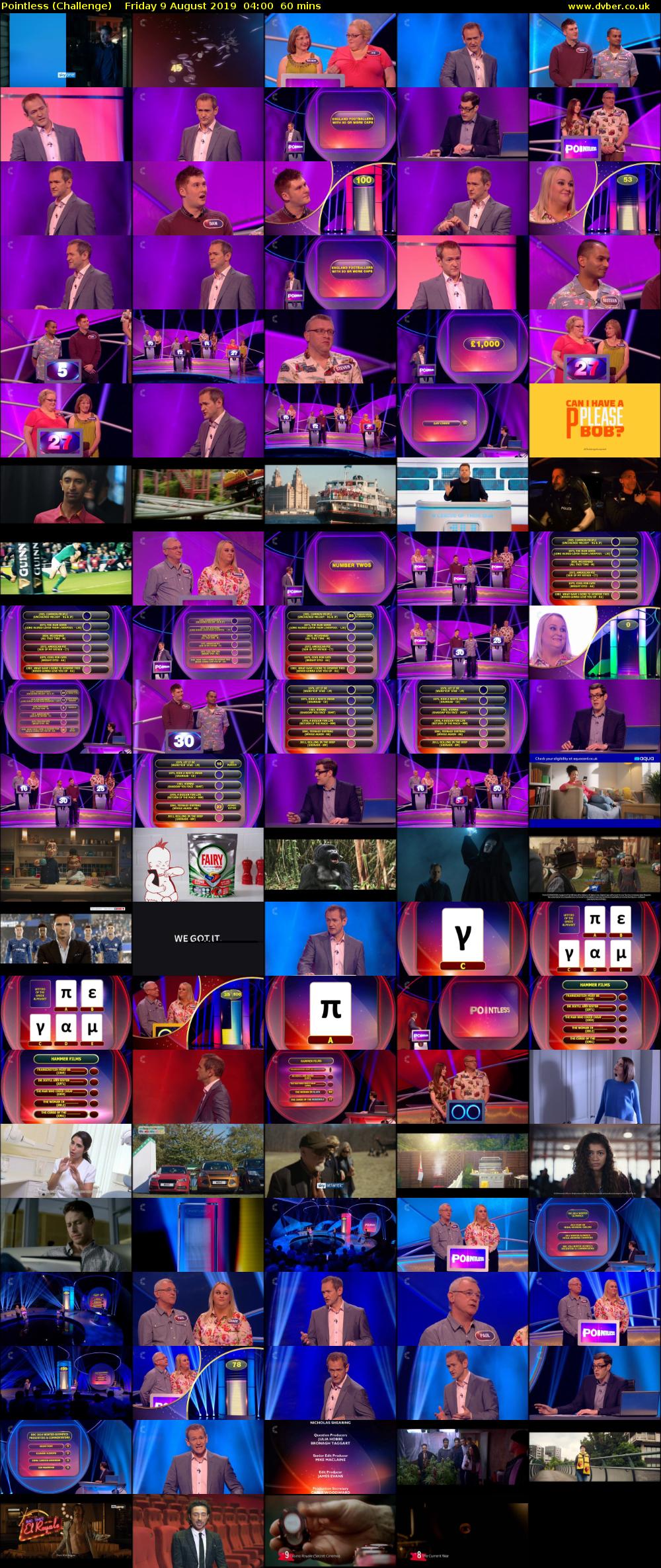 Pointless (Challenge) Friday 9 August 2019 04:00 - 05:00